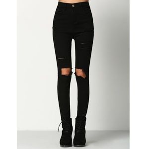 🆕 Shein Pull On Ripped Jeggings